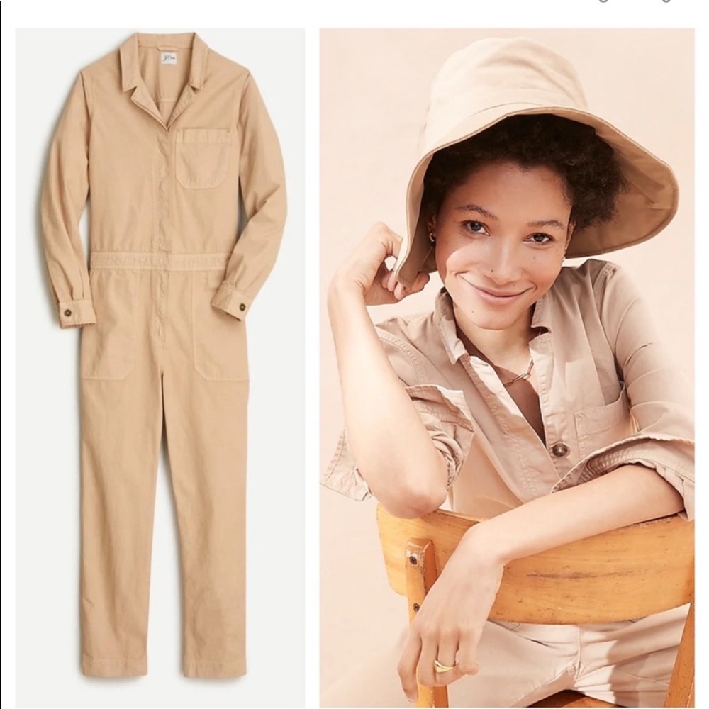 J. Crew Foundry chino coveralls in tan brown new with tags jumpsuit romper